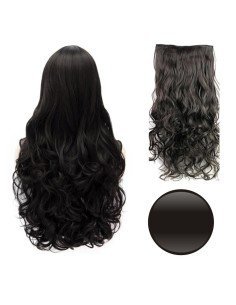 Extension de Cabello Unicolor Rizada Negro