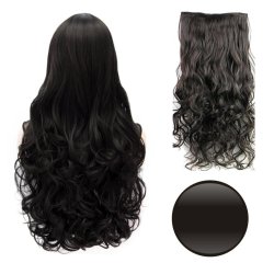 Extension de Cabello Unicolor Rizada Negro