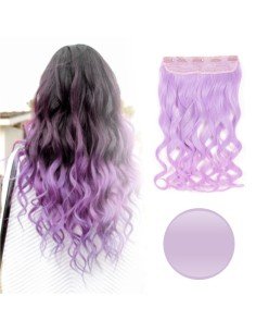 Extension de Cabello Unicolor Rizada Lila