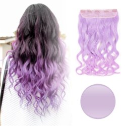 Extension de Cabello Unicolor Rizada Lila