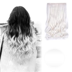 Extension de Cabello Unicolor Rizada Blanco