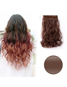 Extension de Cabello Unicolor Rizada Café