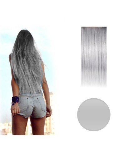 Extension de Cabello Unicolor Lisa Plateado Silver