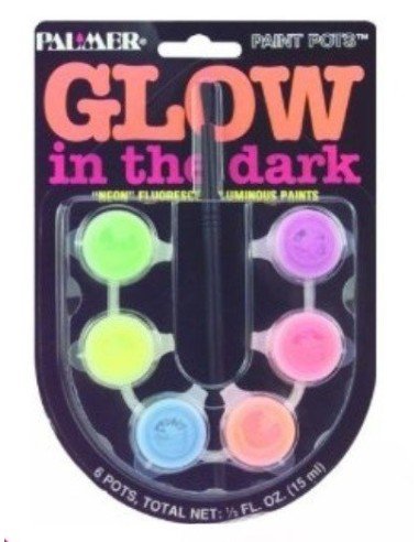 kit de Pintura Luminosa Glow in the dark Neón Fluo Blacklight Painting