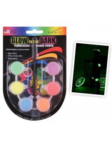 kit de Pintura Luminosa Glow in the dark Neón Fluo Blacklight Painting