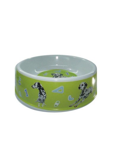 Comedero Mediano para mascotas plato en melamina con diseño Circular