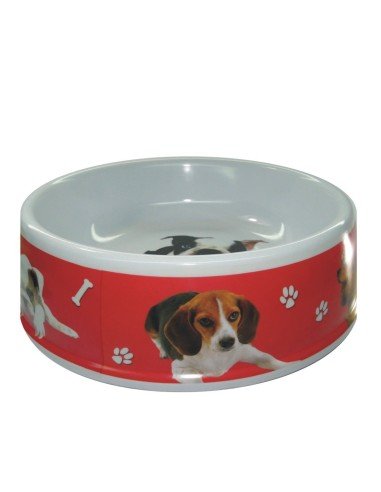 Comedero Grande para mascotas plato en melamina con diseño Circular