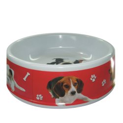 Comedero Grande para mascotas plato en melamina con diseño Circular