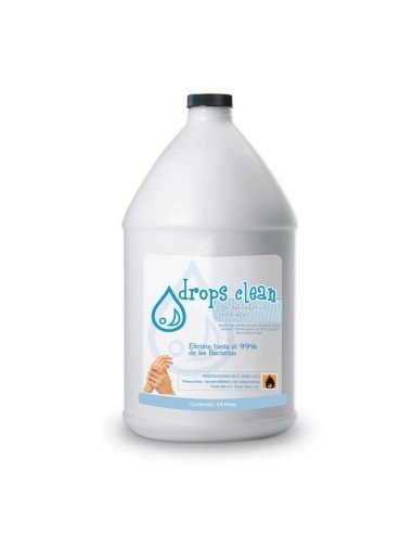 Un Litro de Gel AntiBacterial Drops Clean limpia y desinfecta tus manos