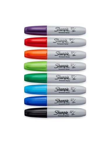 Sharpie Punta Bisel Marcador Permanente Chisel (8 unidades)