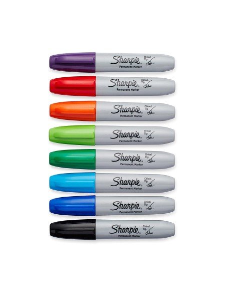 Sharpie Punta Bisel Marcador Permanente Chisel (8 unidades)