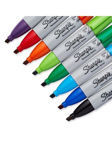 Sharpie Punta Bisel Marcador Permanente Chisel (8 unidades)