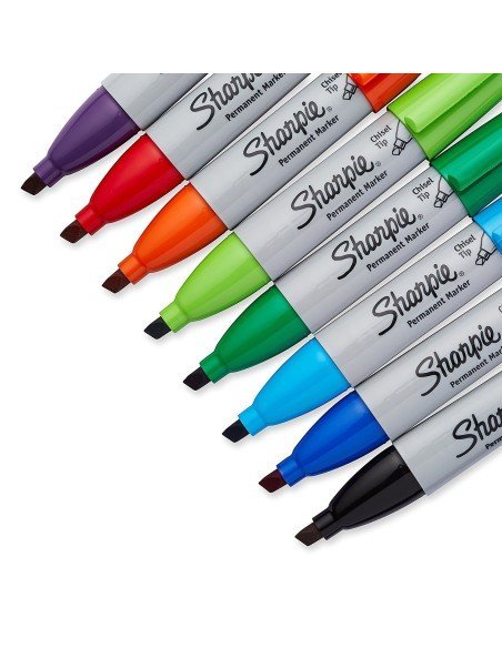 Sharpie Punta Bisel Marcador Permanente Chisel (8 unidades)