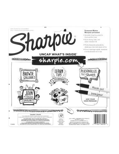 Sharpie Punta Bisel Marcador Permanente Chisel (8 unidades)