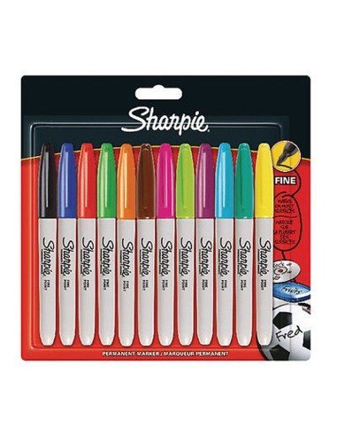 Sharpie Punta Fina Marcador Permanente  (12 unidades)