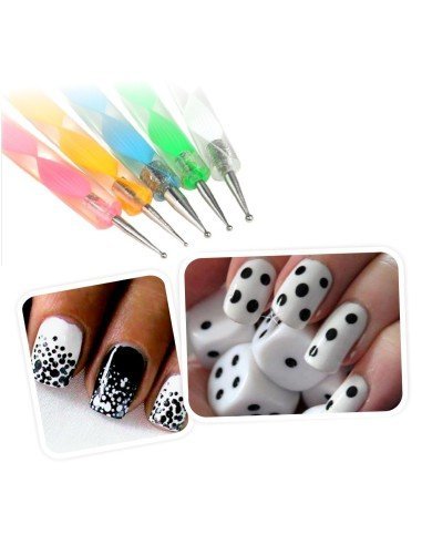 Set con 10 Punteros Dotting Pen para Decoración de Uñas
