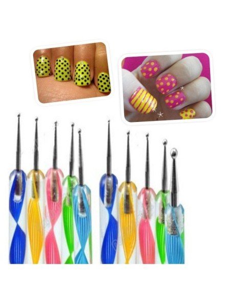 Set con 10 Punteros Dotting Pen para Decoración de Uñas Set con 10 Punteros Dotting Pen para Decoración de Uñas