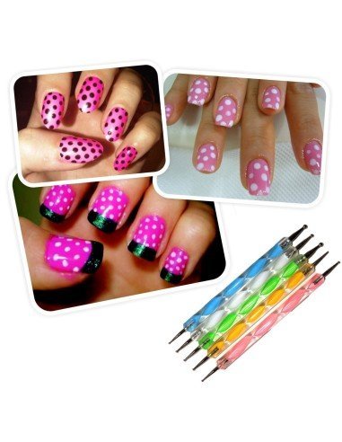 Set con 10 Punteros Dotting Pen para Decoración de Uñas