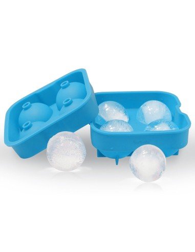Molde de silicona para hacer 4 esferas de hielo 2"