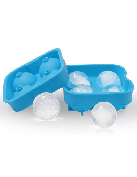 Molde de silicona para hacer 4 esferas de hielo 2" Molde de silicona para hacer 4 esferas de hielo 2"