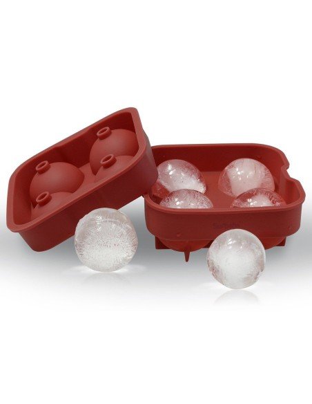 Molde de silicona para hacer 4 esferas de hielo 2"