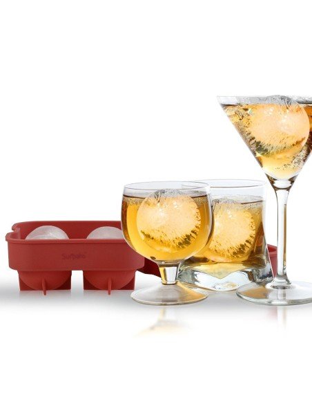 Molde de silicona para hacer 4 esferas de hielo 2"