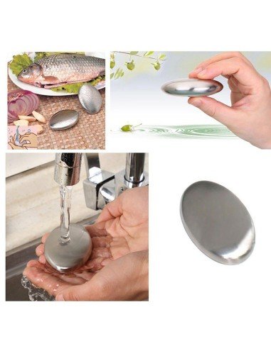 Jabón de Acero, elimina los malos olores en las manos ideal cocina