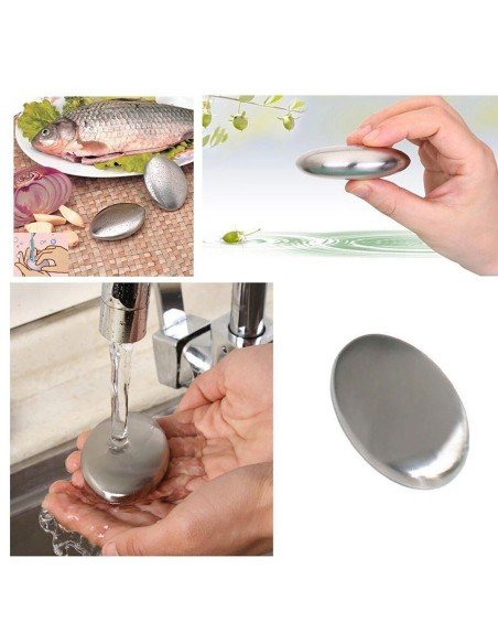 Jabón de Acero, elimina los malos olores en las manos ideal cocina