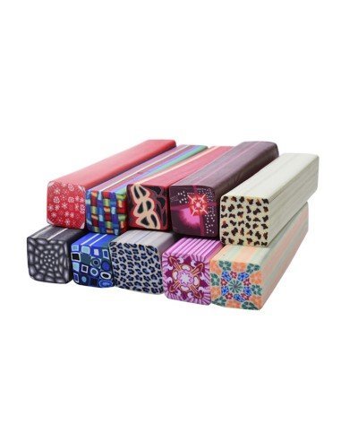 Barrita de Fimo Cuadrada Animal cebra puma leopardo tigre