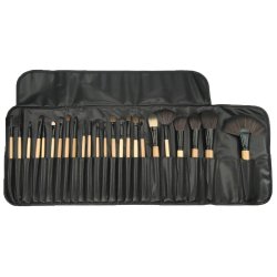 Set de 24 brochas y pinceles para maquillaje profesional
