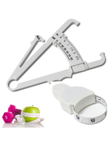 Kit Fitness Control Adipómetro  Cinta Métrica medidores grasa corporal Kit Fitness Control Adipómetro  Cinta Métrica medidores grasa corporal