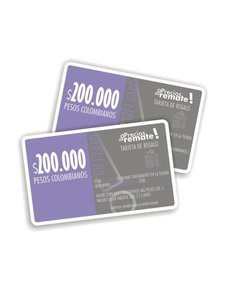 Tarjeta de Regalo 200.000 pesos, Gift Card El obsequio perfecto