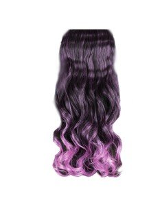 Cortina de Cabello Ondulada Degradee Negro a Rosado 2