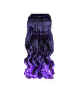 Cortina de Cabello Ondulada Degradee Negro a Morado 2
