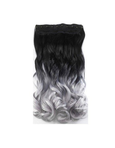 Cortina de Cabello Ondulada Degradee Gris a Plata