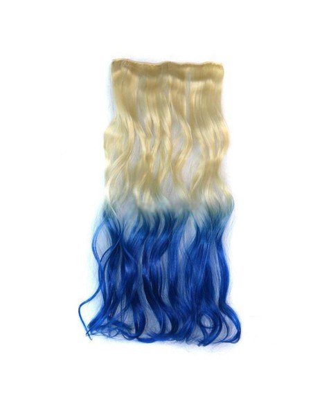 Cortina de cabello Ondulada Californianas Rubio Azul