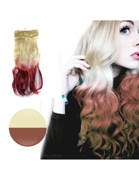 Cortina de cabello Ondulada Californianas Rubio Rojo Vino Cortina de cabello Ondulada Californianas Rubio Rojo Vino