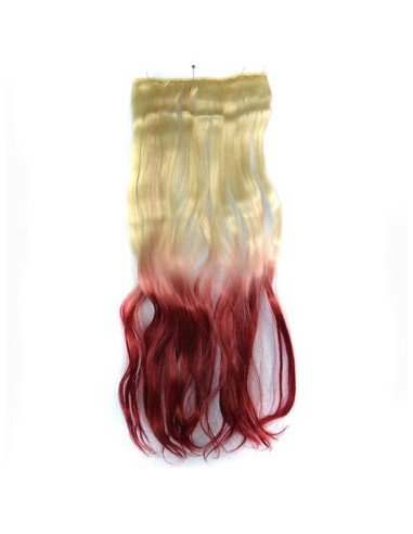 Cortina de cabello Ondulada Californianas Rubio Rojo Vino