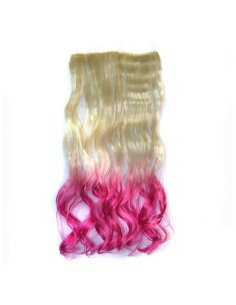 Cortina de cabello Ondulada Californianas Rubio Fucsia 2