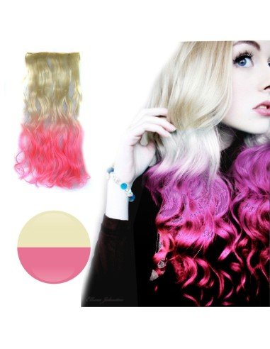 Cortina de cabello Ondulada Californianas Rubio Rosado