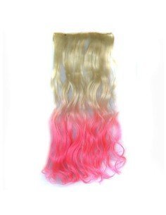 Cortina de cabello Ondulada Californianas Rubio Rosado 2