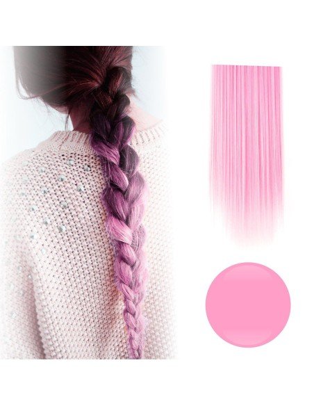 Extension Lisa Unicolor Cosplay tipo Cortina de cabello Eventos Fiesta