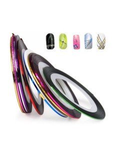Cintas Nail Art Tirillas adhesivas para decorar tus uñas manicure 2