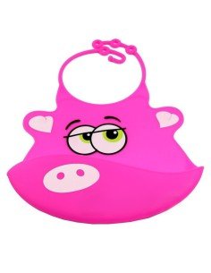 Babero de Silicona Animal Baby Bib Abeja Amarilla