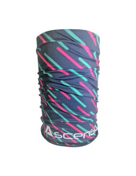 Buff Multifuncional Ascenso Diagonales Turquesa Pink