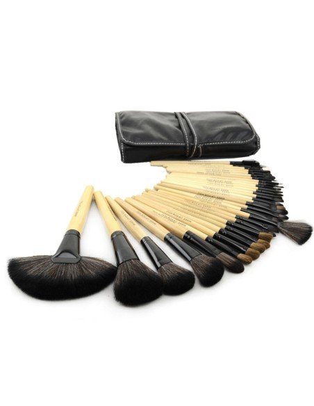 Set de 32 brochas y pinceles para maquillaje profesional