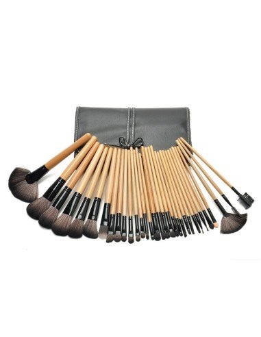 Set de 32 brochas y pinceles para maquillaje profesional