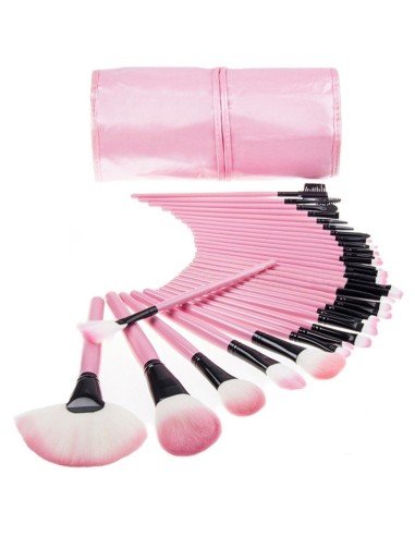 Set de 32 brochas y pinceles para maquillaje profesional