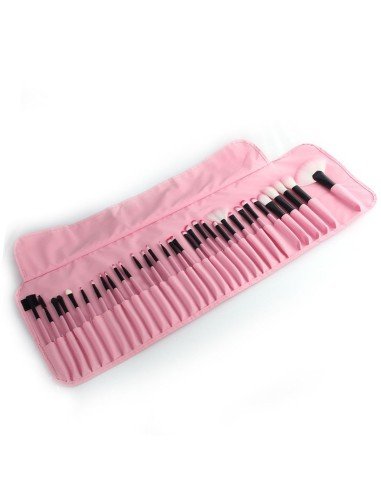 Set de 32 brochas y pinceles para maquillaje profesional