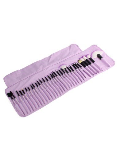 Set de 32 brochas y pinceles para maquillaje profesional
